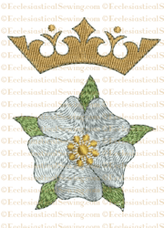 Messianic Rose & Crown | Religious Embroidery Machine File - Ecclesiastical Sewing