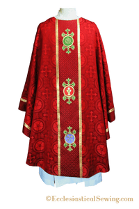 Red Reformation Chasuble | Luther Rose Chasuble Ecclesiastical Sewing