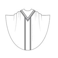 Monastic Chasuble Pattern V-Yoke Orphrey Band | Style 3004 Monastic Chasble Pattern Ecclesiastical Sewing Church Vestment Pattern