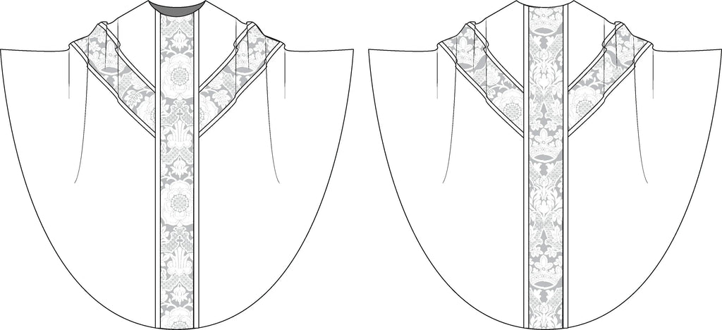 Monastic Chasuble Sewing Pattern Y Orphrey | Style 3005 Church Pattern ...
