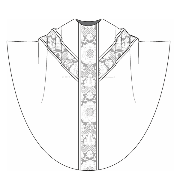 Monastic Chasuble Sewing Patterrn Y Orphrey | Style 3005 Monastic Chauble Pattern Ecclesiastical Sewing