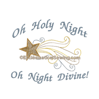 Oh Holy Night Digital Embroidery Design | Digital Stitch File Christmas Design Ecclesiastical Sewing