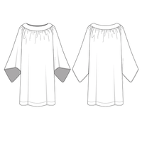 Old English Style Round Yoke Surplice Pointed Sleeves | Church Vestment Pattern