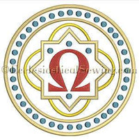 Omega Dot Circle--Religious Machine Embroidery File - Ecclesiastical Sewing