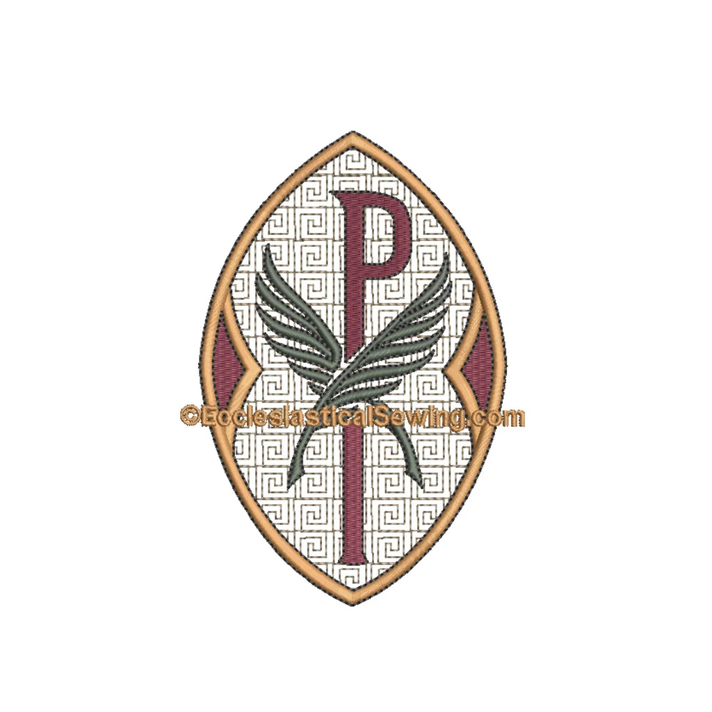 Palm Chi Rho Church Embroidery Design (File) For Palm Sunday & Lent ...