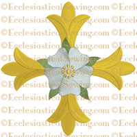 Patonce Cross Rose--Religious Machine Embroidery File - Ecclesiastical Sewing
