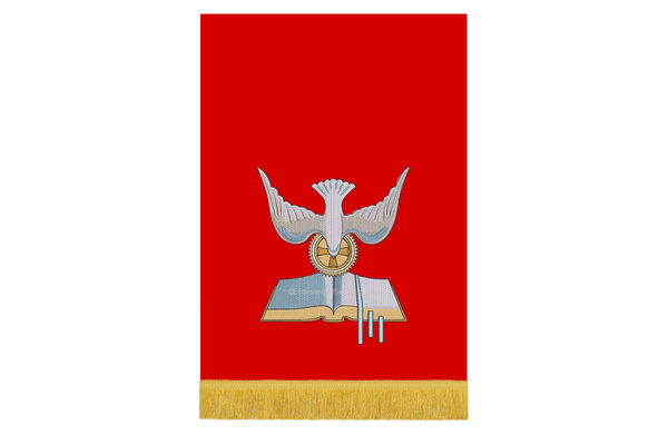 Red Pentecost Dove altar hanging | Pentecost Altar hanging Dove Ecclesiastical Sewing