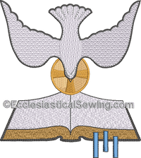 Pentecost Dove Digital Machine Embroidery Design | Religious Digital Embroidery Design Pentecost Ecclesiastical Sewing 
