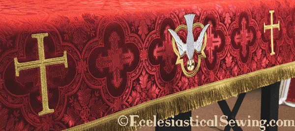 Pentecost Red Altar Superfrontal | Pentecost Red Altar Hangings Ecclesiastical Sewing