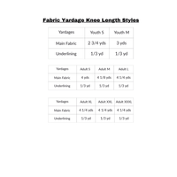 Fabric Yardage Knee Length Styles