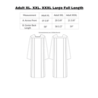 Adult XL XXL XXXL Full Length Measurements