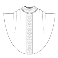 Round Yoke Monastic Chasuble Sewing Pattern | Style 3007 Monastic Chasuble Pattern Front Veiw Ecclesiastical Sewing