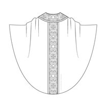 Round Yoke Monastic Chasuble Sewing Pattern | Style 3007 Monastic Chasuble Pattern Front Veiw Ecclesiastical Sewing