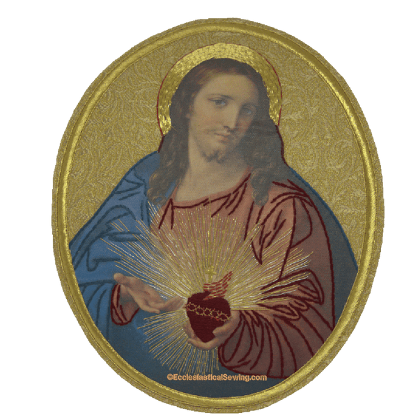 Sacred Heart Christ Goldwork Applique | Church Vestment Applique