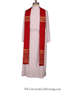 Silk Dupioni | Clergy and Deacon Stoles | Red, Green and Violet - Ecclesiastical Sewing