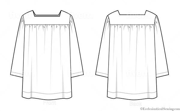 Square Yoke Cotta Pattern | Church Vestment Sewing Pattern