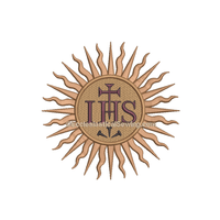 IHS Monogram Starburst Religious Design | IHS Monogram Pastor Pirest Vestment and Latar Hangin Religious Machine Embroidery Design Ecclesiasticla Sewing