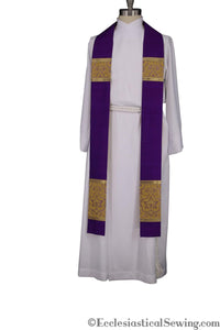 Clergy Stoles Style #1 in the St. Gregory the Great Collection | Priest Stoles - Violet