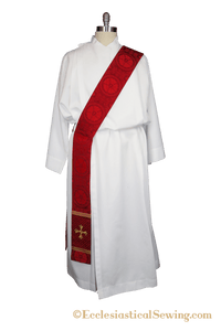 Reformation Deacon Priest pastor Clergy Stole Red Luther Rose Ecclesiastical Sewing