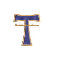 Tau Cross Digital Embroidery Design | Cross Religious Embroidery Design Digital Download Ecclesiastical Sewing