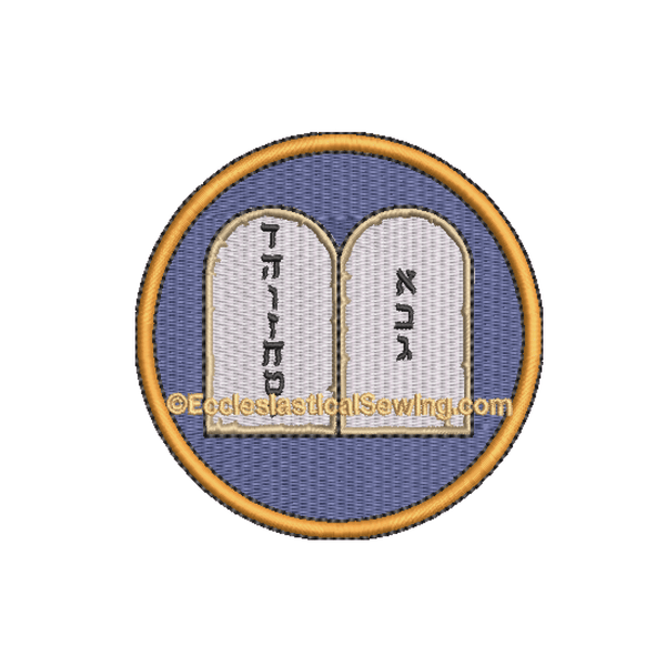 Ten Con=mmandmentd Digital machine Embroidery Church Design | Religious Digital Church Embroidery Ecclesiastical Sewing