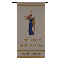 The Word Became Flesh Christmas Banner | White Church Banners - Ecclesiastical Sewing