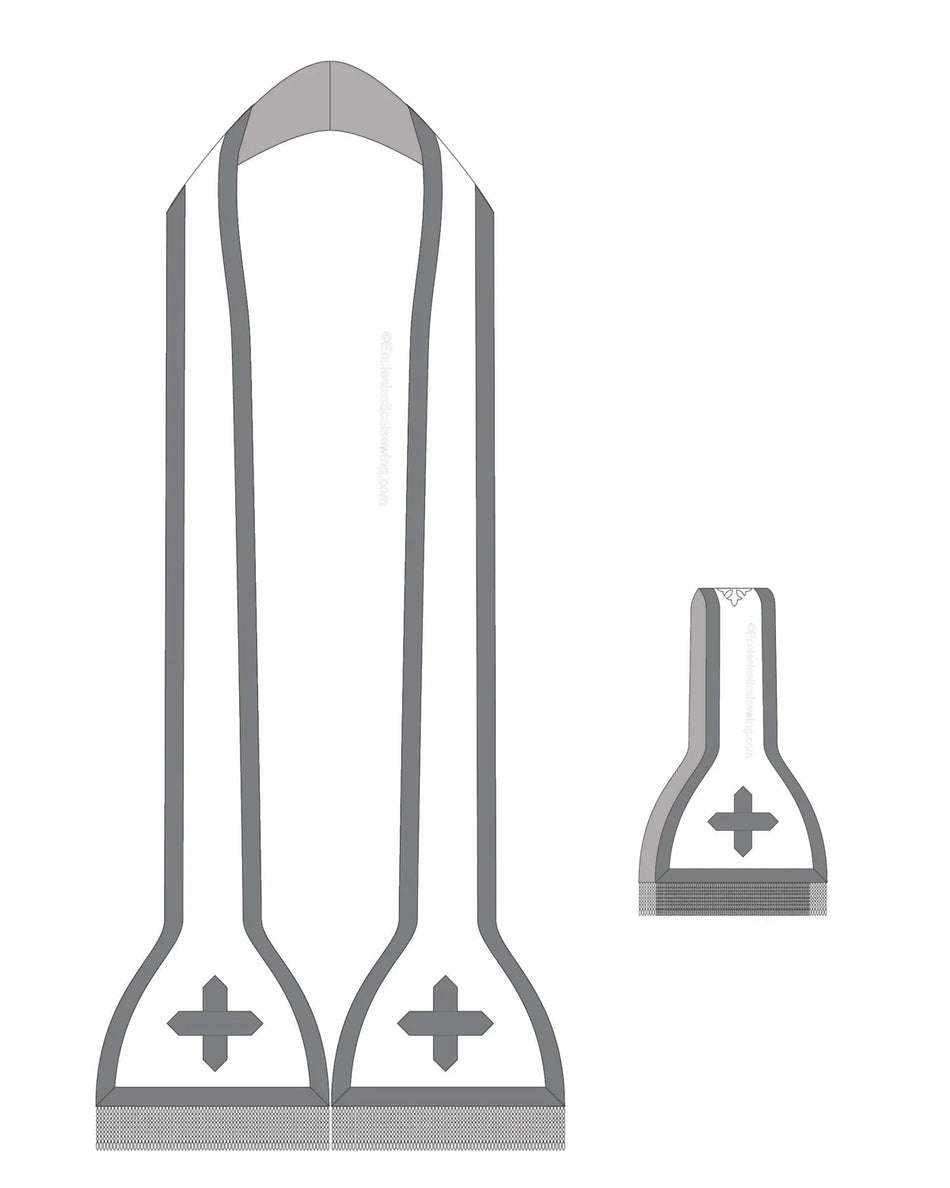 Ecclesiastical Pattern White Priest Religious Vestment Sewing Patterns | Ecclesiastical Sewing