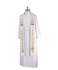 White Clergy Stoles | Christmas Rose Easter  Stole Ecclesiastical Sewing
