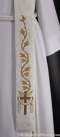 White StoleChristmas Easter Clergy Stole | White Clergy Stole Ecclesiastical Sewing