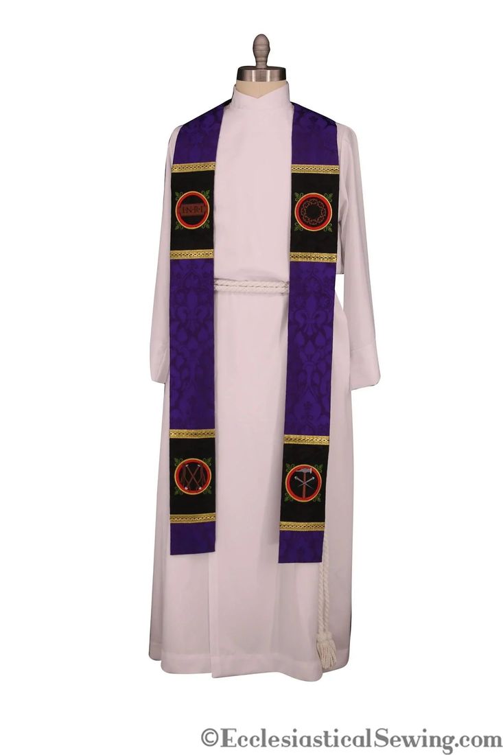 The Lent Passion stole on a dress form
